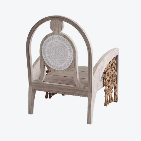 Piatro Mosaic Tasseled Lounge Chair
