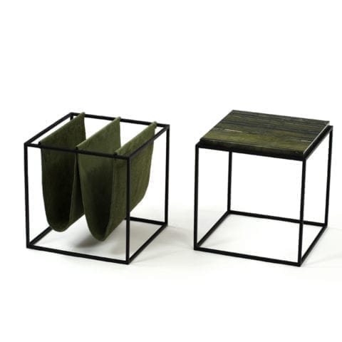 The_Invisible_Collection_Etel_Domino_Side_Table_and_Domino_Magazine_Holder_black