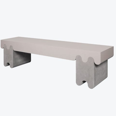 Ossicle Leather Bench N°2