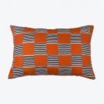 Pair of Hot Still Scale Orange Cushions