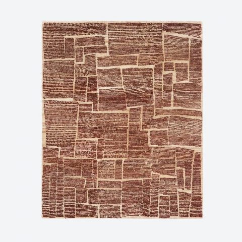 Mille Points Rug Red