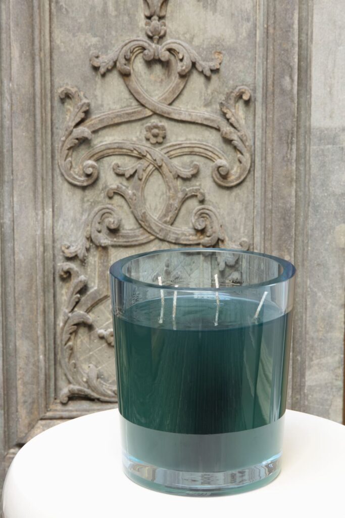 Presse-papier En Verre Diptyque - Signé Laguna B - Bibelot De Bureau 7 Cm - Occasion