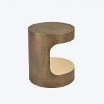R12 Side Table Brass Patinated Bronze