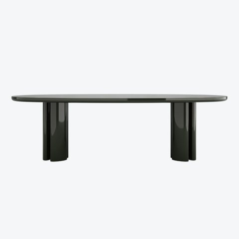 Swan Dining Table Lacquer Green